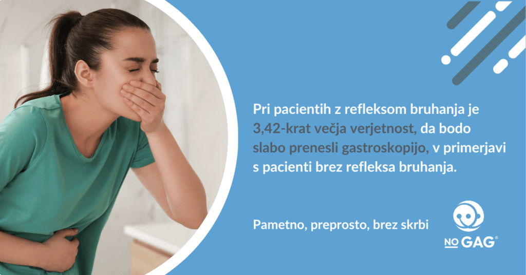 refleks bruhanja slabost težave pri gastroskopiji